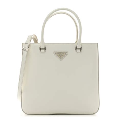 PRADA Spazzolato Metal Triangle Logo Double .